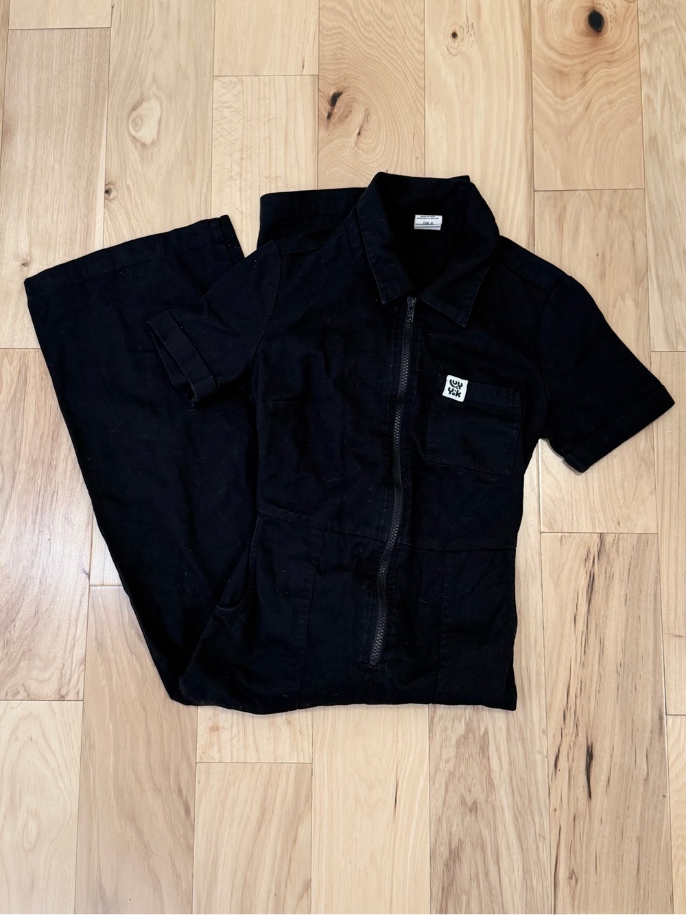 Lucy & Yak Black Short-Sleeve Jumpsuit